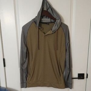 Men's Under Armour Two-Tone Hoodie Shirt - Olive and Gray